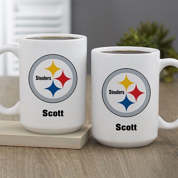 NFL Pittsburgh Steelers Personalized Coffee Mug 15oz White