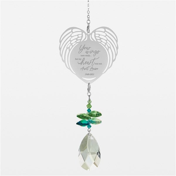 Your Wings Personalized Memorial Heart Suncatcher  - 32968