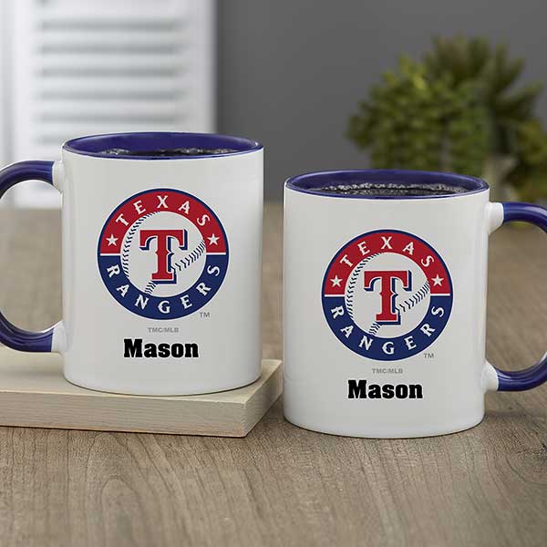 MLB Texas Rangers Personalized Coffee Mug 11oz. - Blue