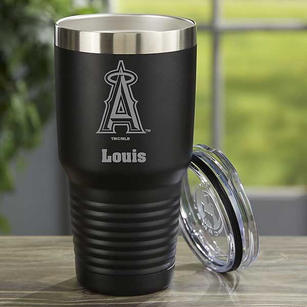 MLB Los Angeles Angels Personalized 30 oz. Black Stainless Steel