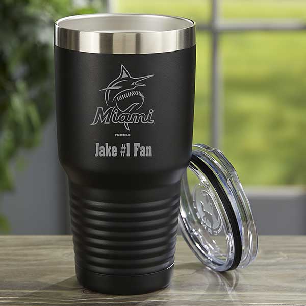 MLB Miami Marlins Personalized Stainless Steel Tumbler  - 33104