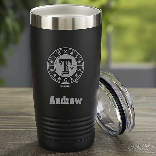 MLB Texas Rangers Personalized Stainless Steel Tumbler