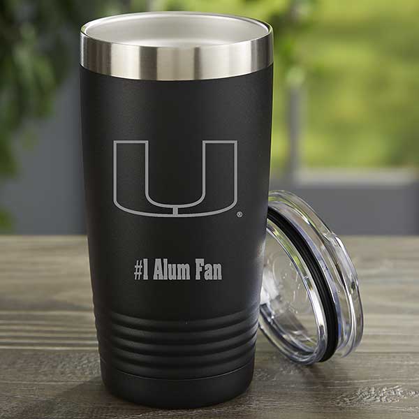NCAA Miami Hurricanes Personalized Stainless Steel Tumblers - 33143