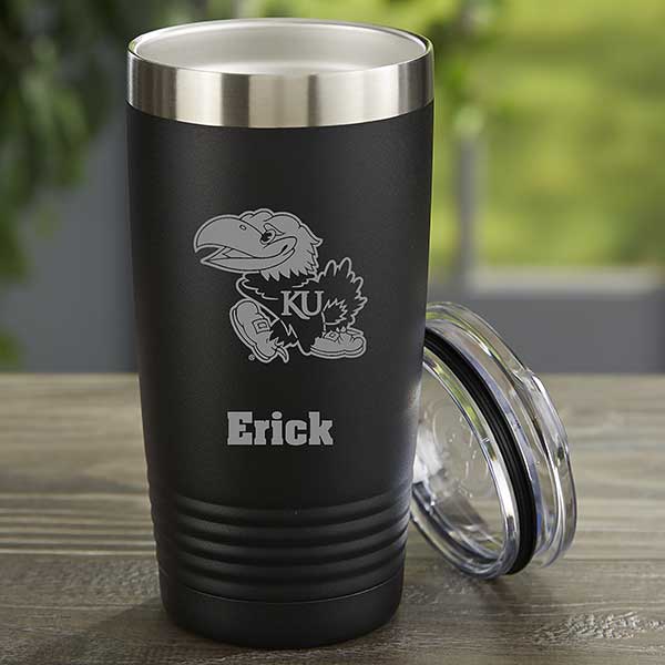 NCAA Kansas Jayhawks Personalized Stainless Steel Tumblers - 33155