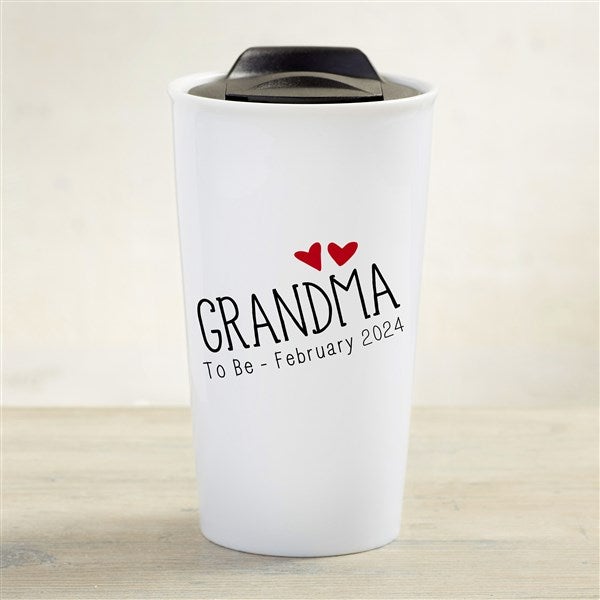 Grandparent Established Personalized Ceramic Travel Mug - 33206