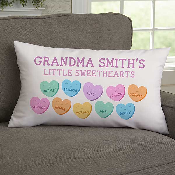 Grandma's Sweethearts Personalized Throw Pillows - 33249