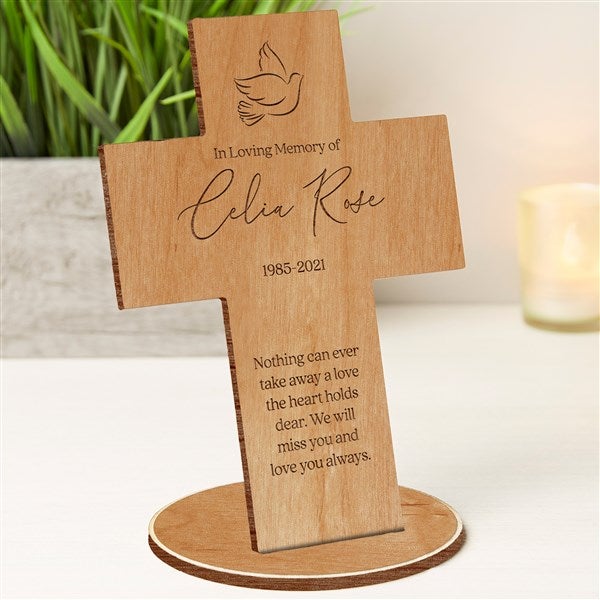 Memorial Personalized Wood Cross Keepsake - 33282