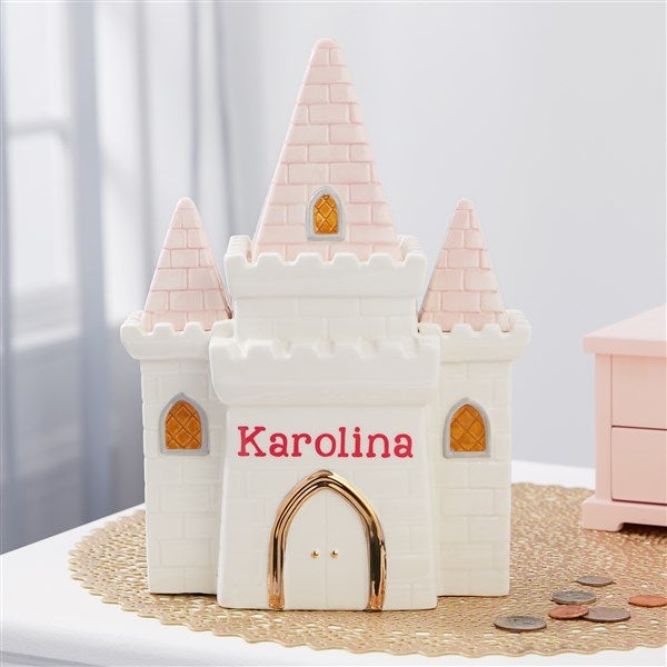 Princess Castle Personalized Piggy Bank