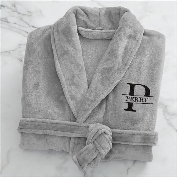 Lavish Last Name Embroidered Fleece Robes - 33287