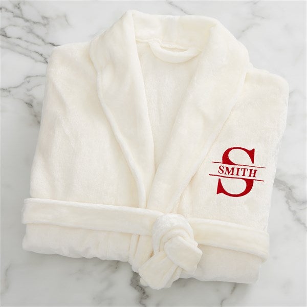 Lavish Last Name Embroidered Fleece Robes - 33287