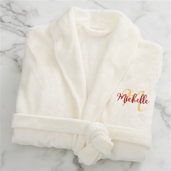 Playful Name Embroidered Fleece Robes - 33288