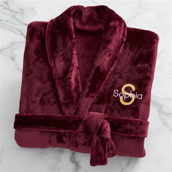 Playful Name Embroidered Fleece Robes - 33288