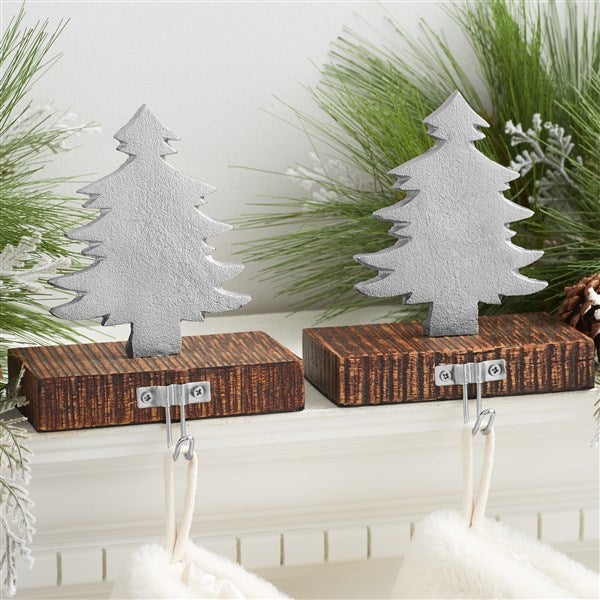 Rustic Tree Stocking Holder - 33324
