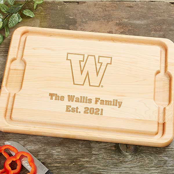 NCAA Wisconsin Badgers Personalized Maple Cutting Boards - 33349