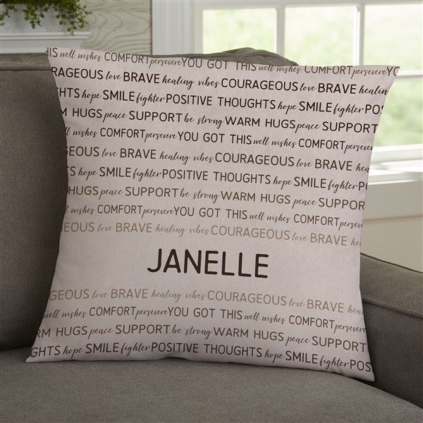 Words of Encouragement Personalized Throw Pillows - 33354