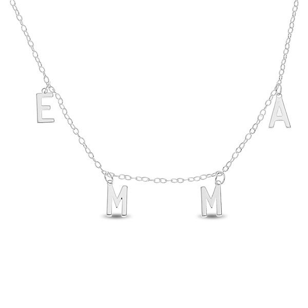 Personalized Name Sterling Silver Choker Necklace  - 33356D