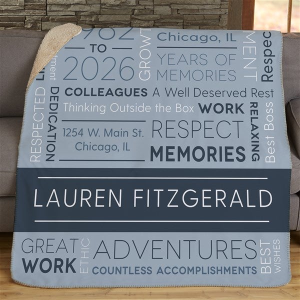 Retirement Memories Personalized Blankets - 33362