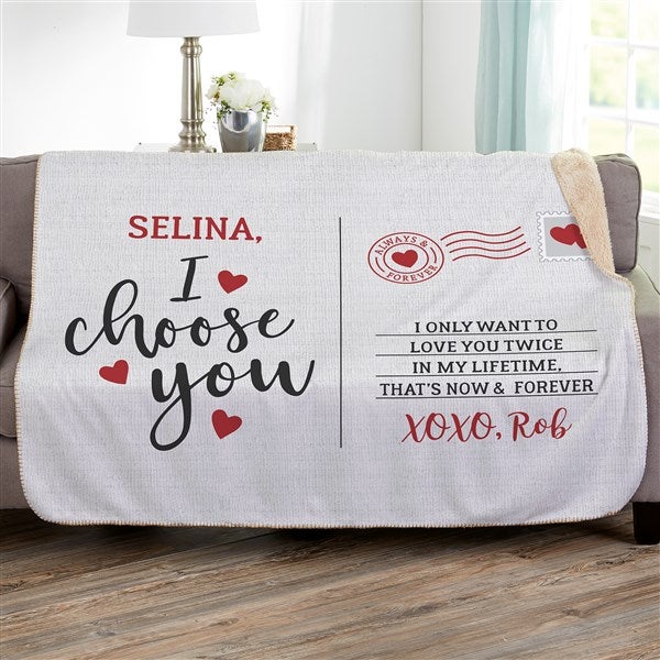 I Choose You Personalized Blankets - 33381