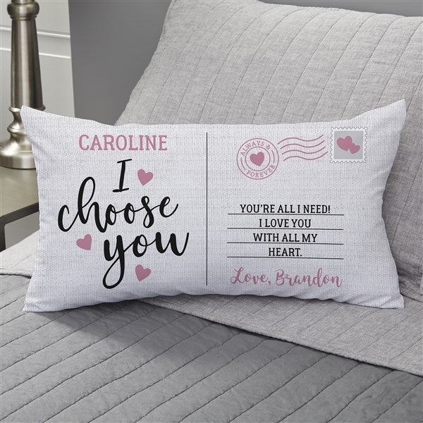 I Choose You Personalized Throw Pillows - 33383
