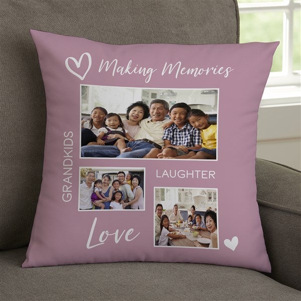 Photo Gallery For Grandparents Personalized Throw Pillows - 33387