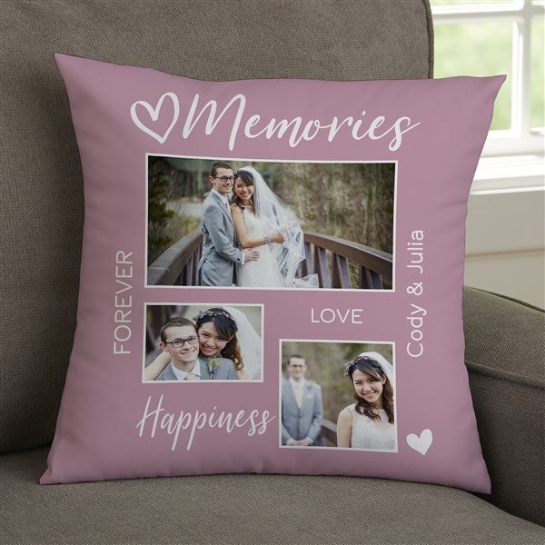 Couples Photo Collage Personalized Photo Throw Pillows - 33395