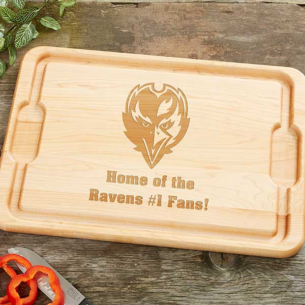 NFL Baltimore Ravens Personalized Maple Cutting Boards - 33400