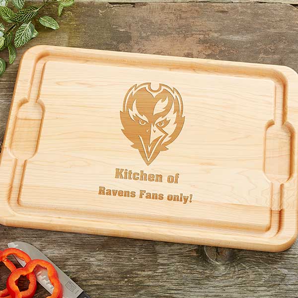 NFL Baltimore Ravens Personalized Maple Cutting Boards - 33400