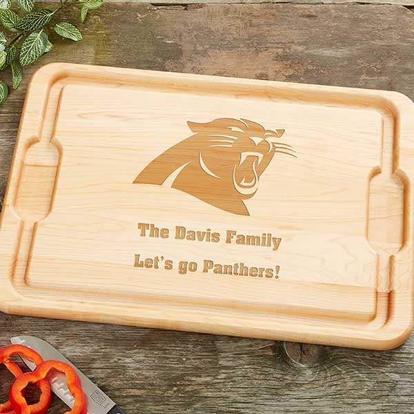 NFL Carolina Panthers Personalized Maple Cutting Boards - 33402