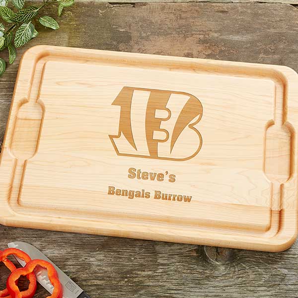 NFL Cincinnati Bengals Personalized Maple Cutting Boards - 33404