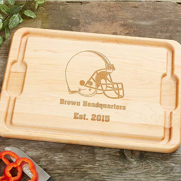 NFL Cleveland Browns Personalized Maple Cutting Boards - 33405