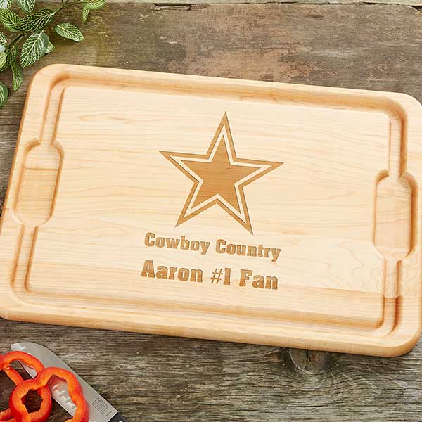 NFL Dallas Cowboys Personalized Wood Cutting Boards - 33406