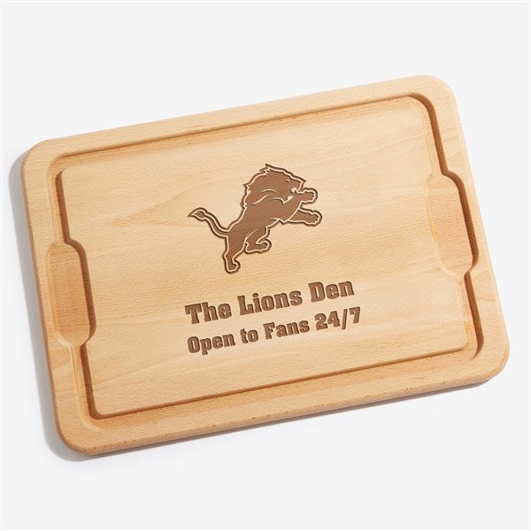 NFL Detroit Lions Personalized Maple Cutting Boards - 33408