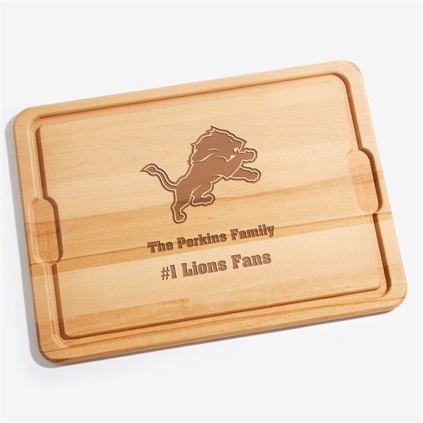 NFL Detroit Lions Personalized Maple Cutting Boards - 33408
