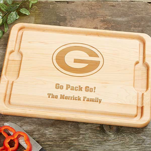 NFL Green Bay Packers Personalized Maple Cutting Boards - 33409