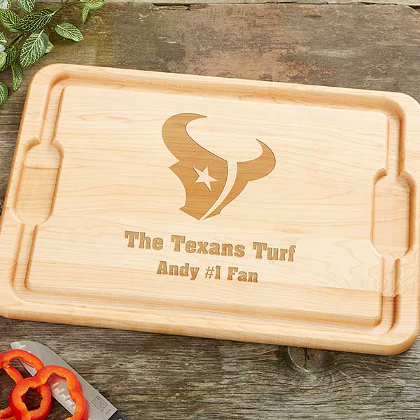 NFL Houston Texans Personalized Maple Cutting Boards - 33410