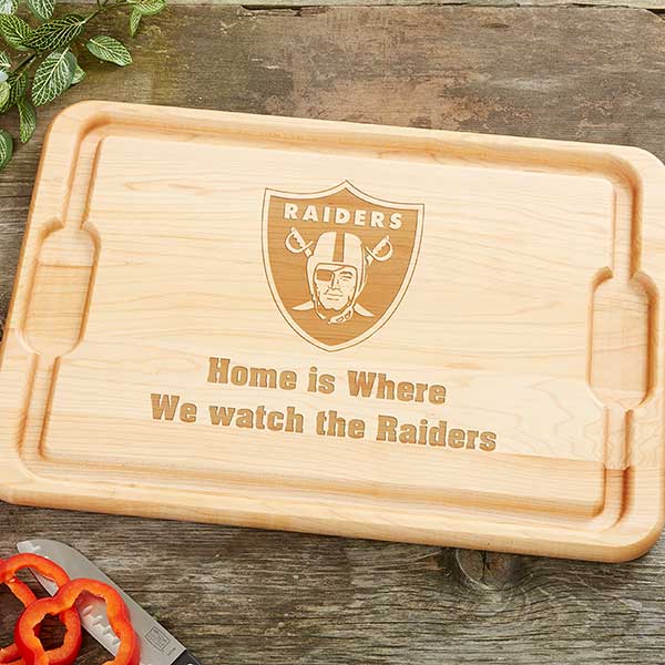 NFL Las Vegas Raiders Personalized Maple Cutting Boards - 33422