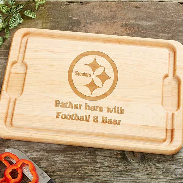 NFL Pittsburgh Steelers Personalized Maple Cutting Boards - 33424