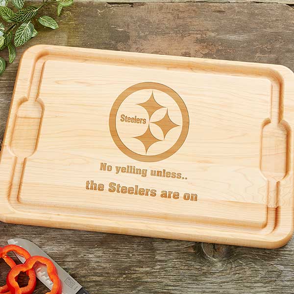 NFL Pittsburgh Steelers Personalized Maple Cutting Boards - 33424
