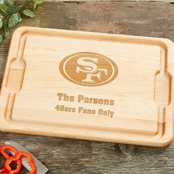 NFL San Francisco 49ers Personalized Maple Cutting Boards - 33425