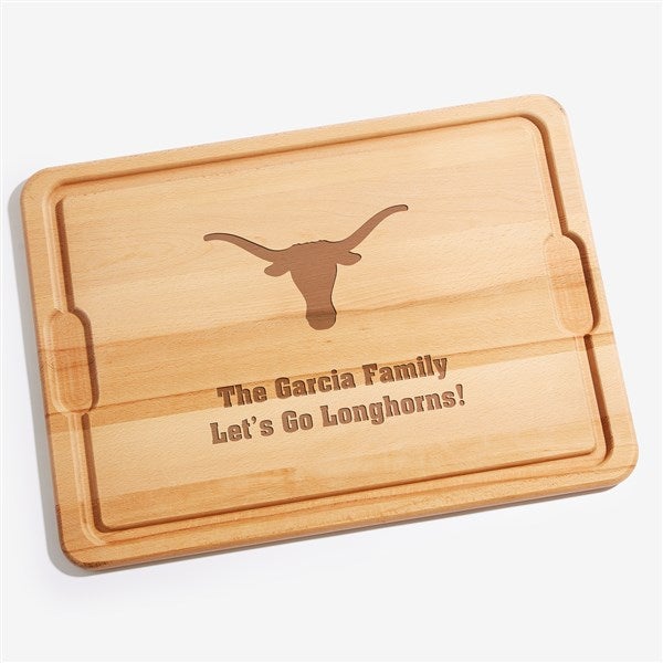 NCAA Texas Longhorns Personalized Maple Cutting Boards - 33436