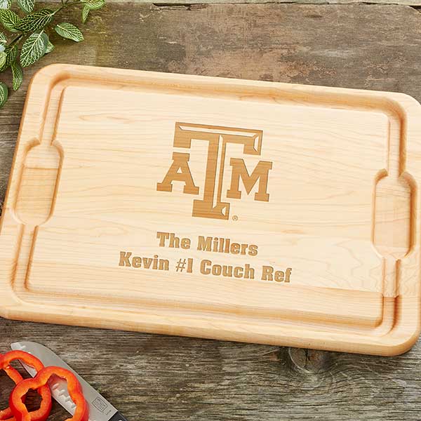 NCAA Texas A&M Aggies Personalized Maple Cutting Boards - 33444