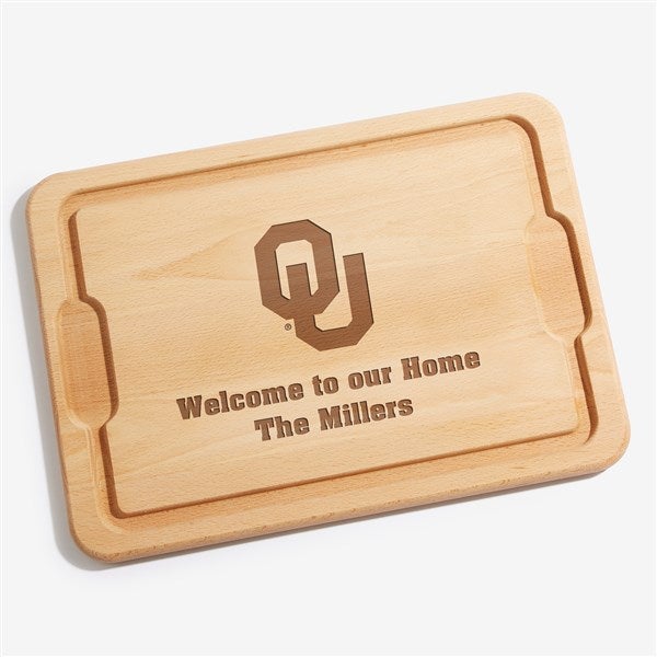 NCAA Oklahoma Sooners Personalized Maple Cutting Boards - 33456