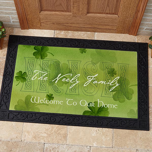 Personalized Irish Saying Door Mat 20x35