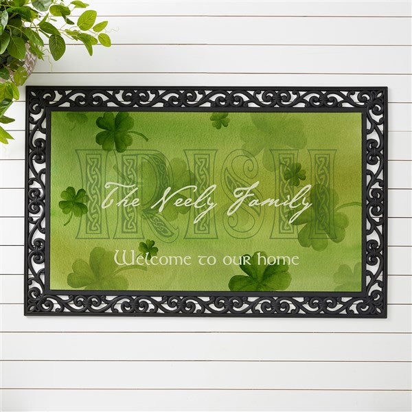 Personalized Traditional Irish Saying Door Mat - Cead Mile Failte - 3346