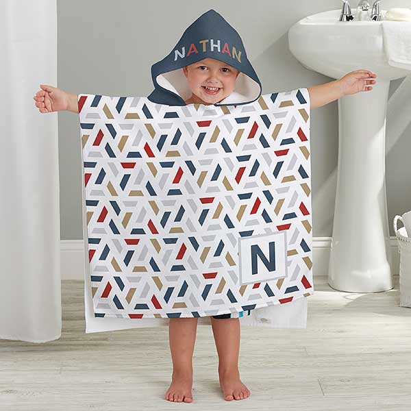 Mix & Match Personalized Kids Poncho Bath Towel - 33460