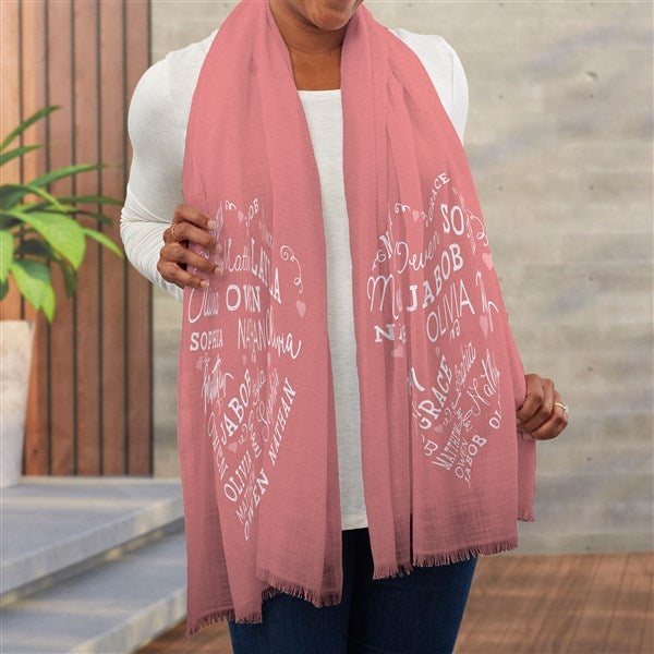 Close To Her Heart Personalized Pashmina Scarf - 33468