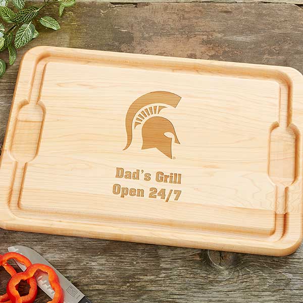 NCAA Michigan State Spartans Personalized Maple Cutting Boards - 33472