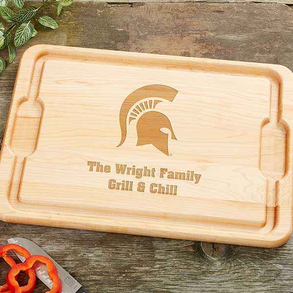 NCAA Michigan State Spartans Personalized Maple Cutting Boards - 33472