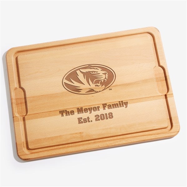 NCAA Missouri Tigers Personalized Maple Cutting Boards - 33473