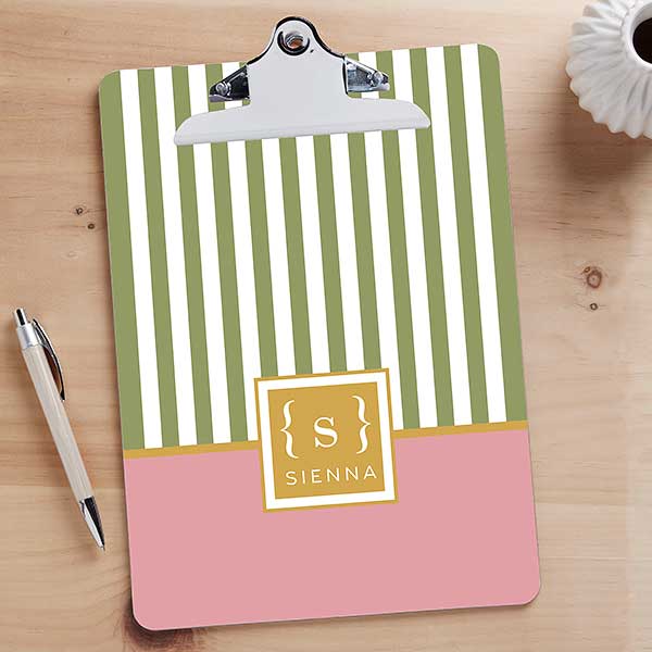 Classy Monogram Personalized Clipboard - 33475